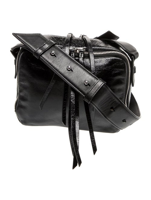 AllSaints Patent Leather Messenger Bag
