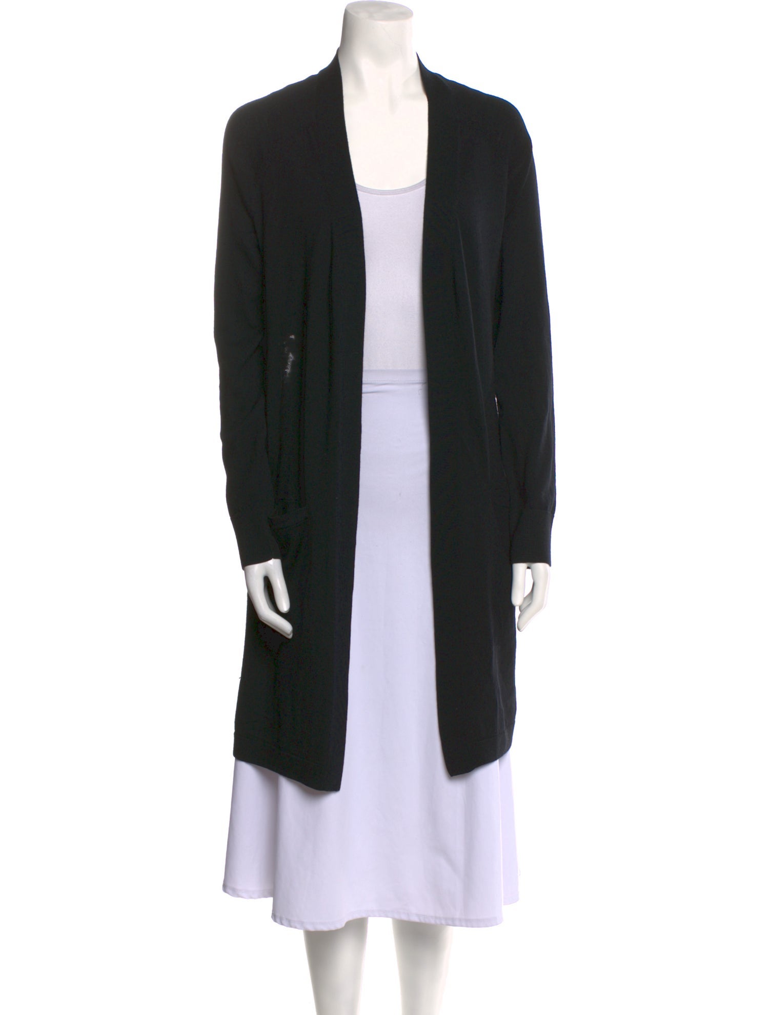 AllSaints Merino Wool Open Front Sweater