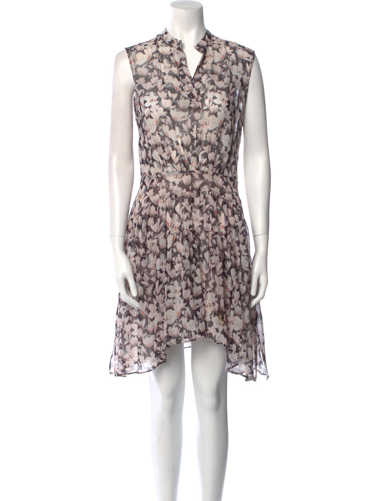 AllSaints Floral Print Knee-Length Dress