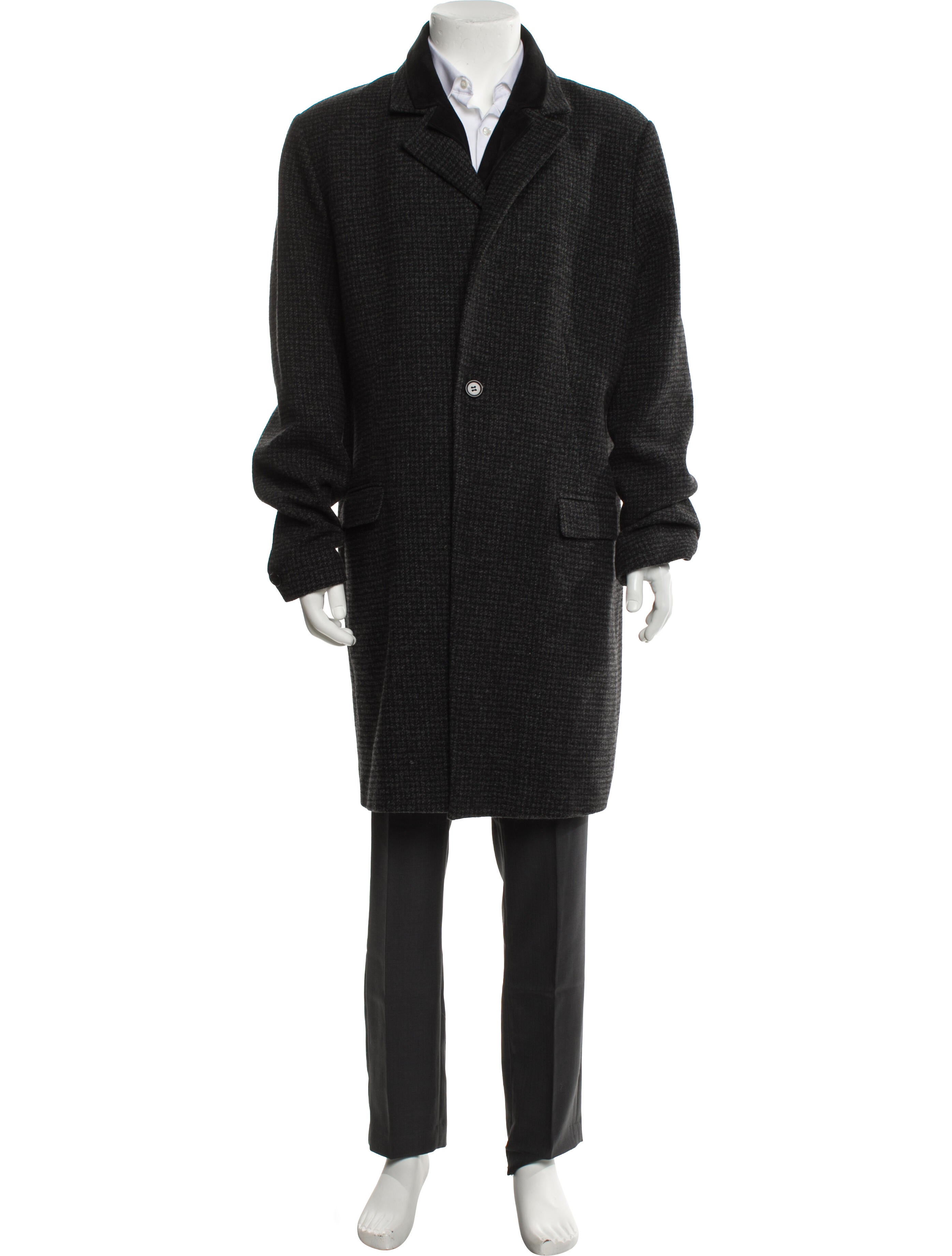 AllSaints Houndstooth Print Overcoat