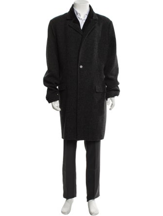 AllSaints Houndstooth Print Overcoat