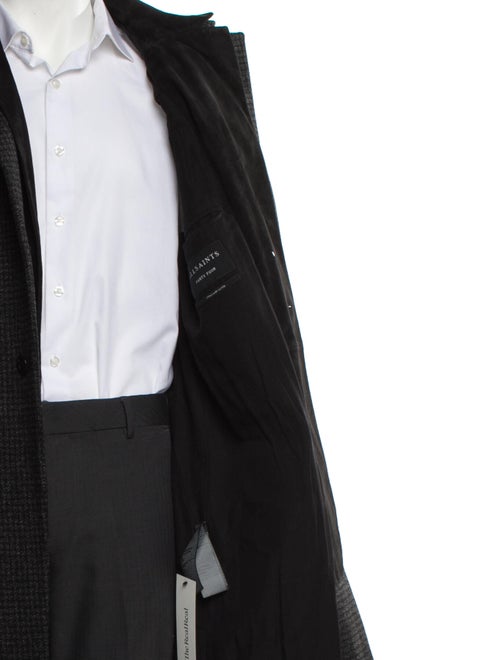 AllSaints Houndstooth Print Overcoat