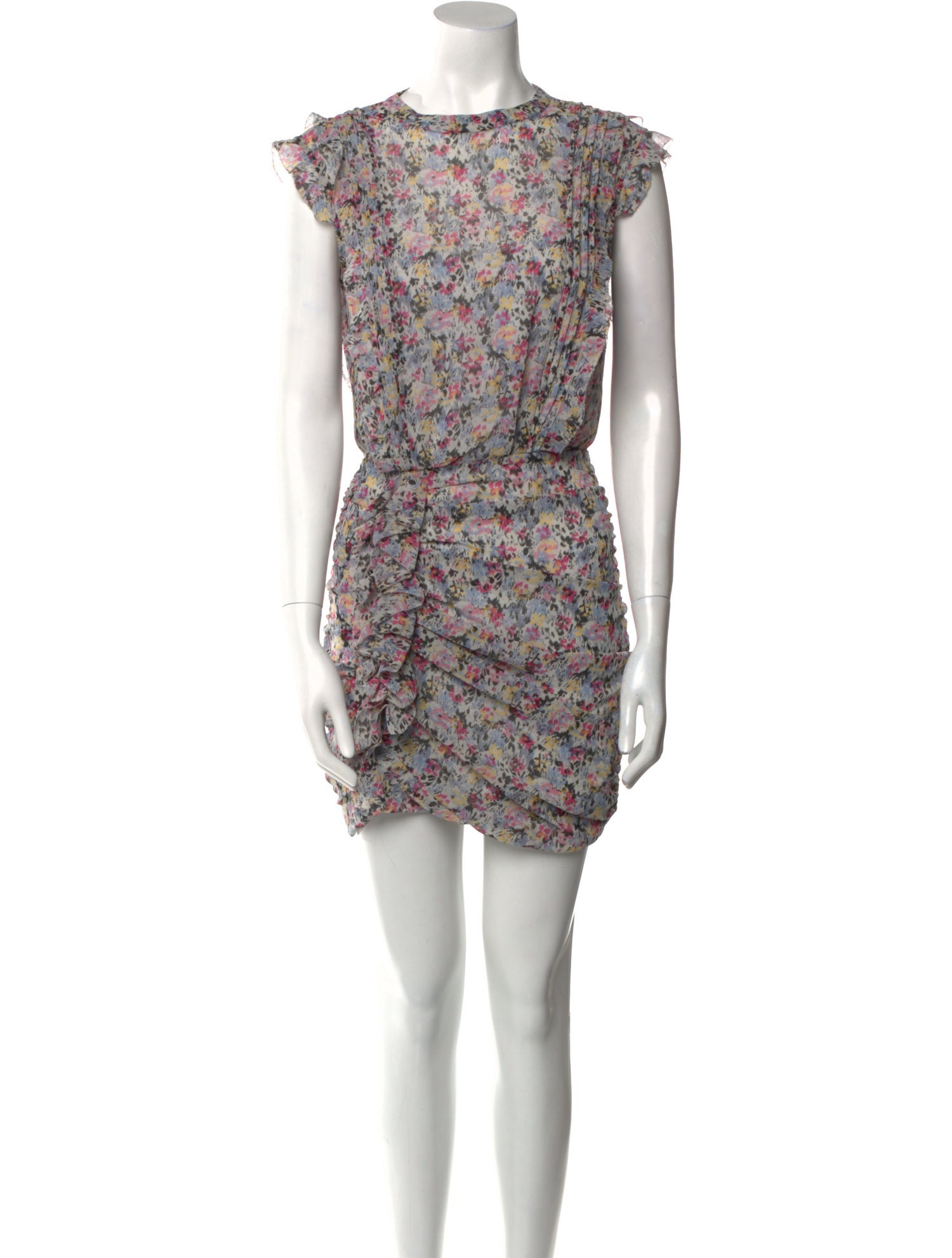 AllSaints Floral Print Mini Dress