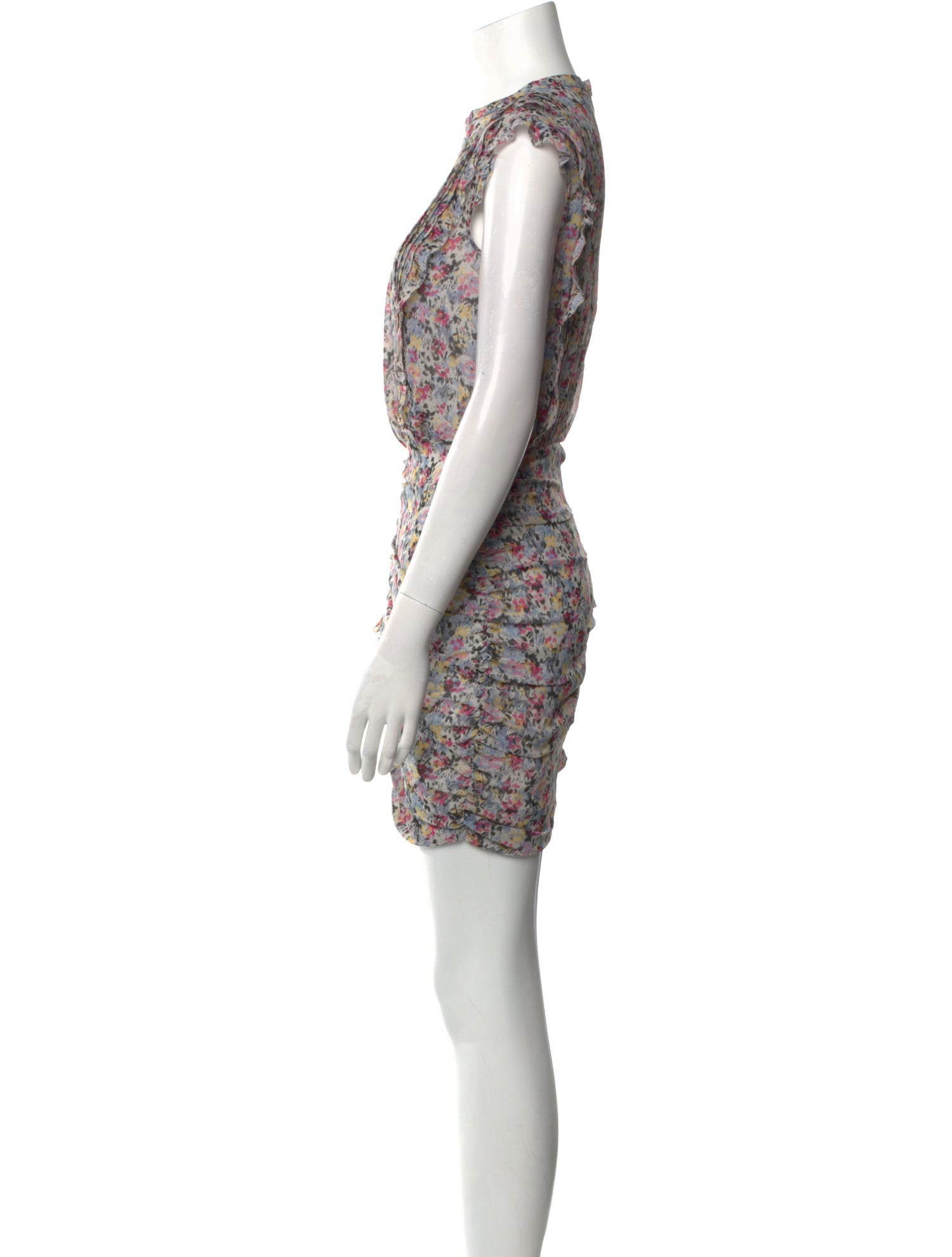 AllSaints Floral Print Mini Dress