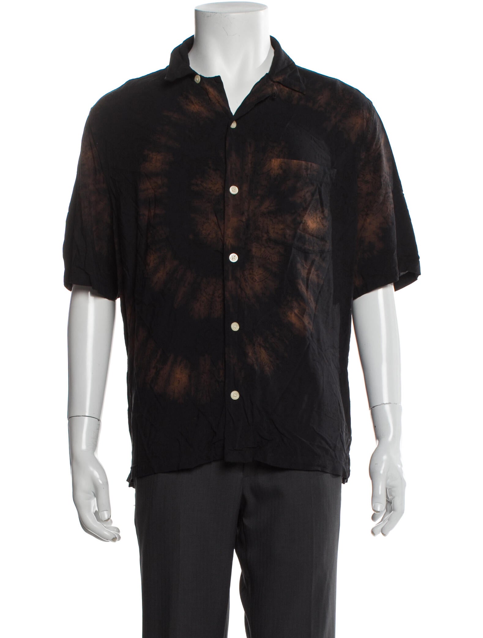 AllSaints Tie-Dye Print Short Sleeve Shirt