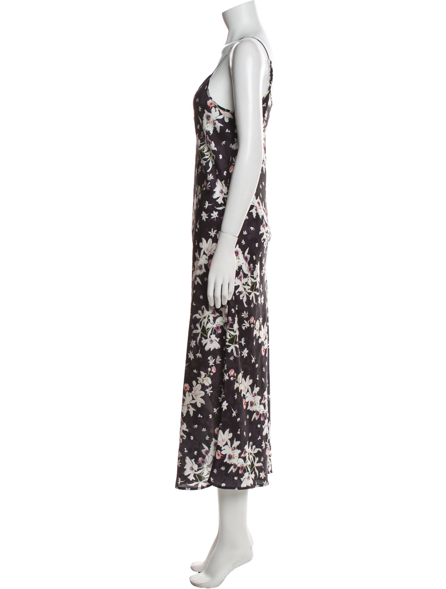 AllSaints Floral Print Midi Length Dress