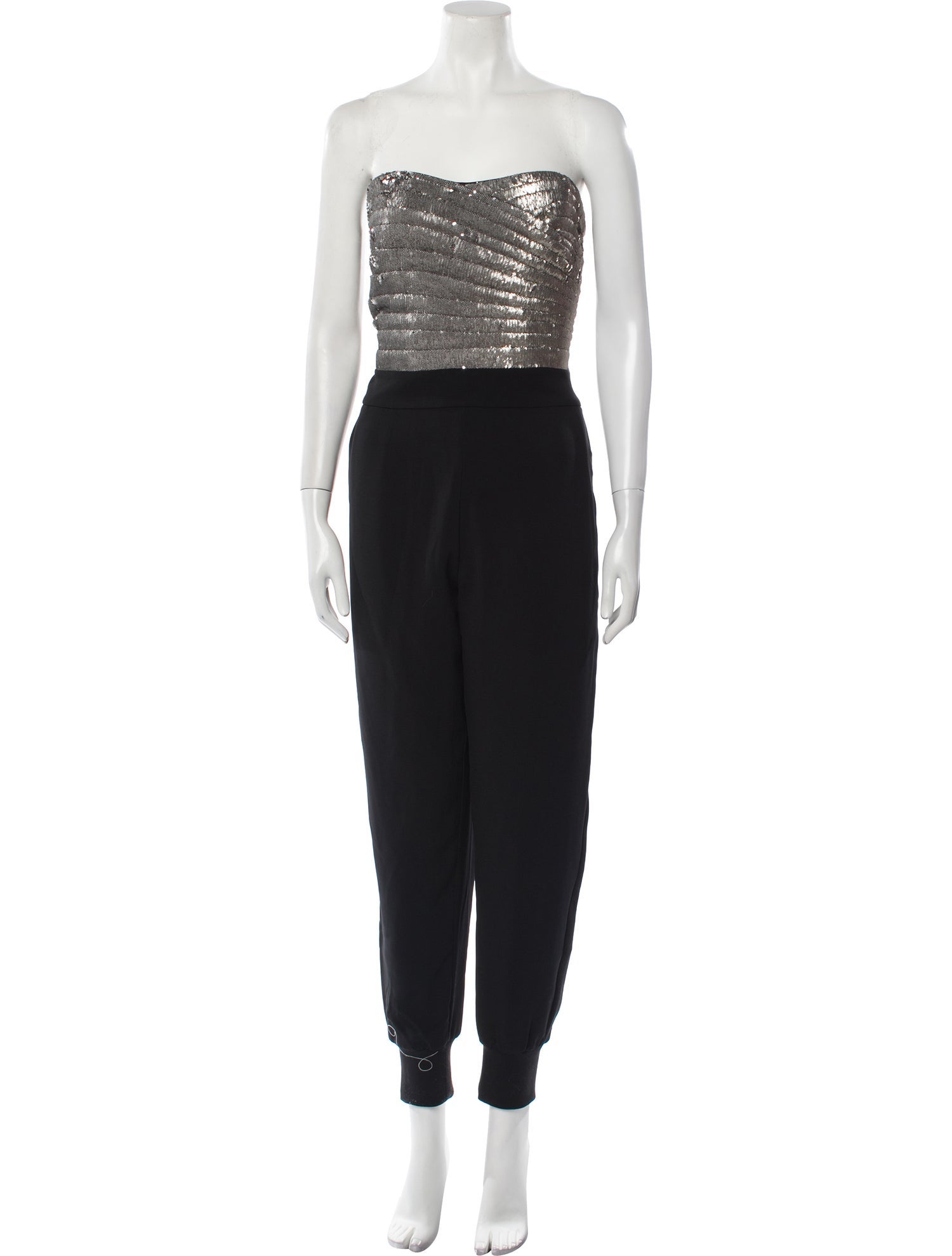AllSaints Colorblock Pattern Strapless Jumpsuit