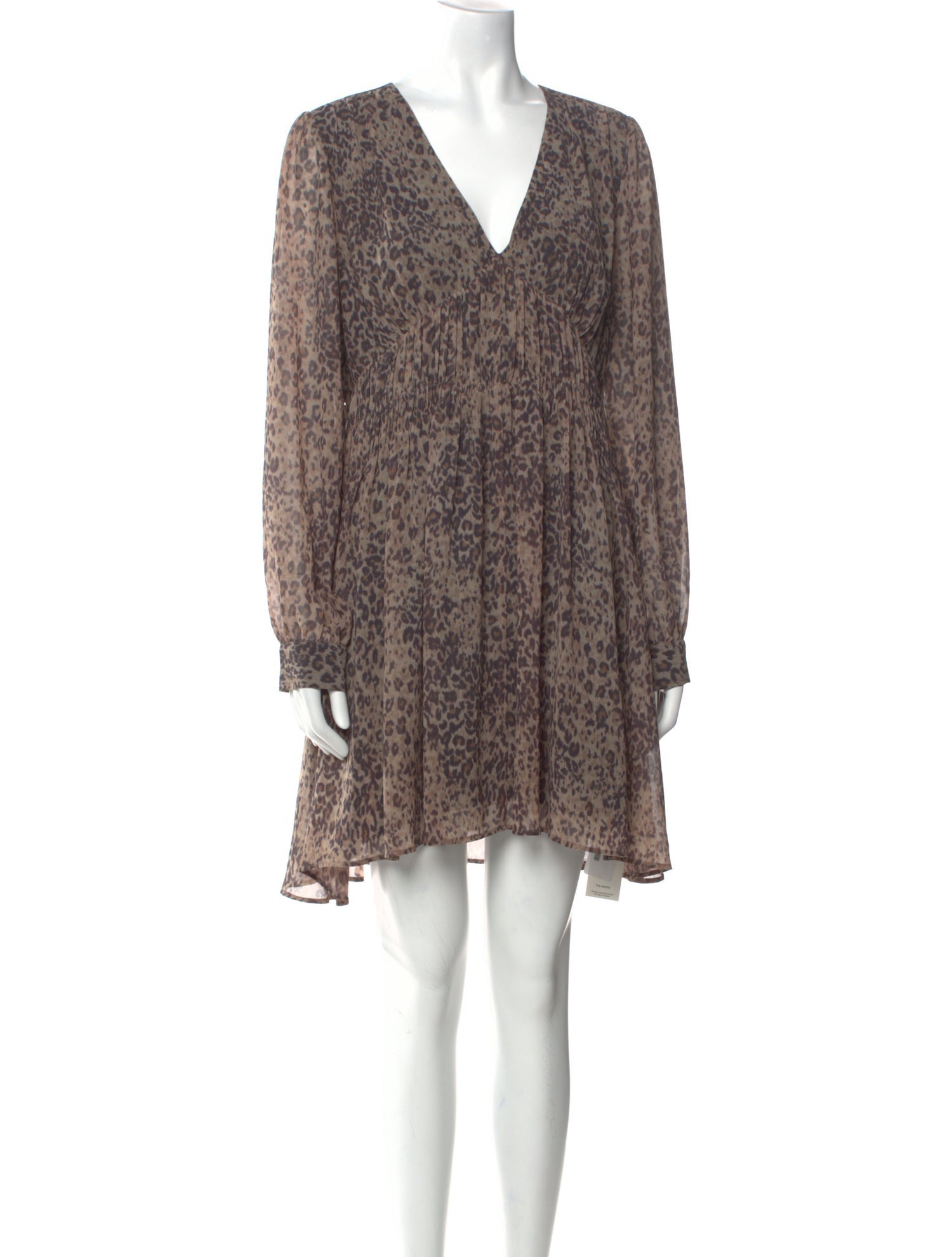 AllSaints Animal Print Knee-Length Dress