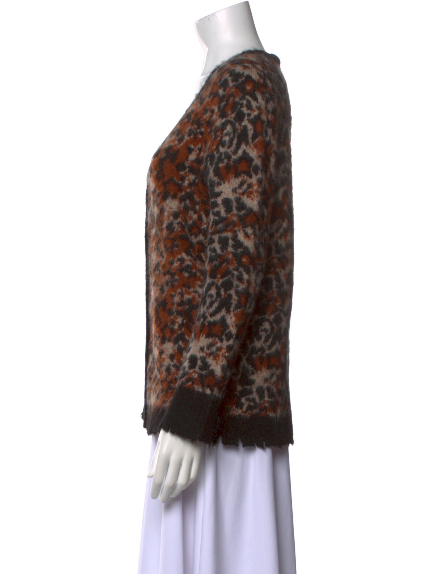 AllSaints Alpaca Animal Print Sweater