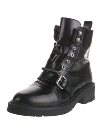 AllSaints Patent Leather Combat Boots
