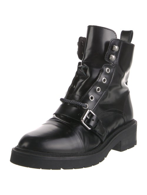 AllSaints Patent Leather Combat Boots