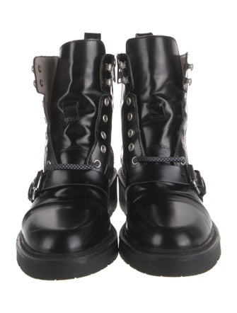 AllSaints Patent Leather Combat Boots