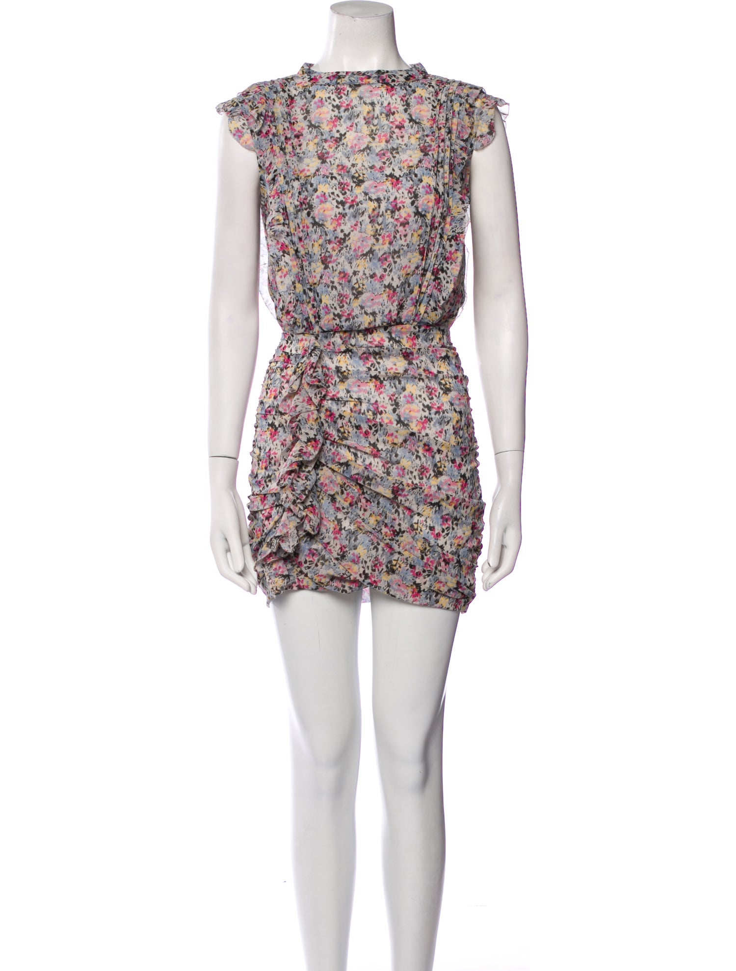 AllSaints Floral Print Mini Dress