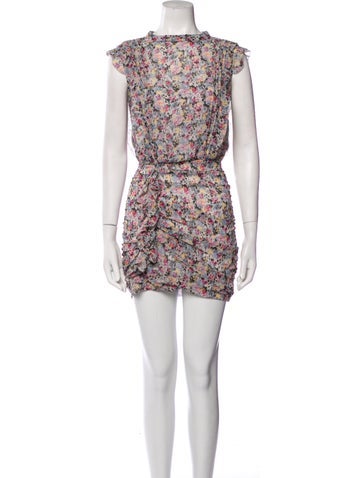 AllSaints Dresses Floral Print Mini Dress XS