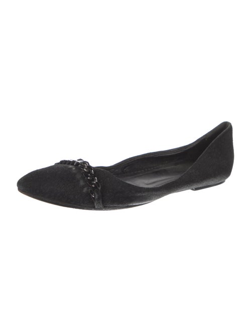 AllSaints Suede Crystal Embellishments Ballet Flats