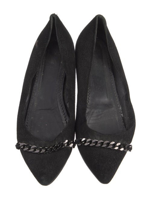 AllSaints Suede Crystal Embellishments Ballet Flats