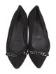 AllSaints Suede Crystal Embellishments Ballet Flats