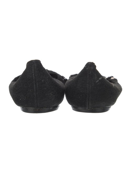 AllSaints Suede Crystal Embellishments Ballet Flats