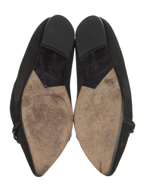 AllSaints Suede Crystal Embellishments Ballet Flats