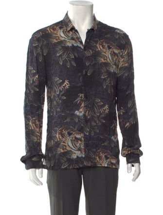 AllSaints Printed Long Sleeve Shirt