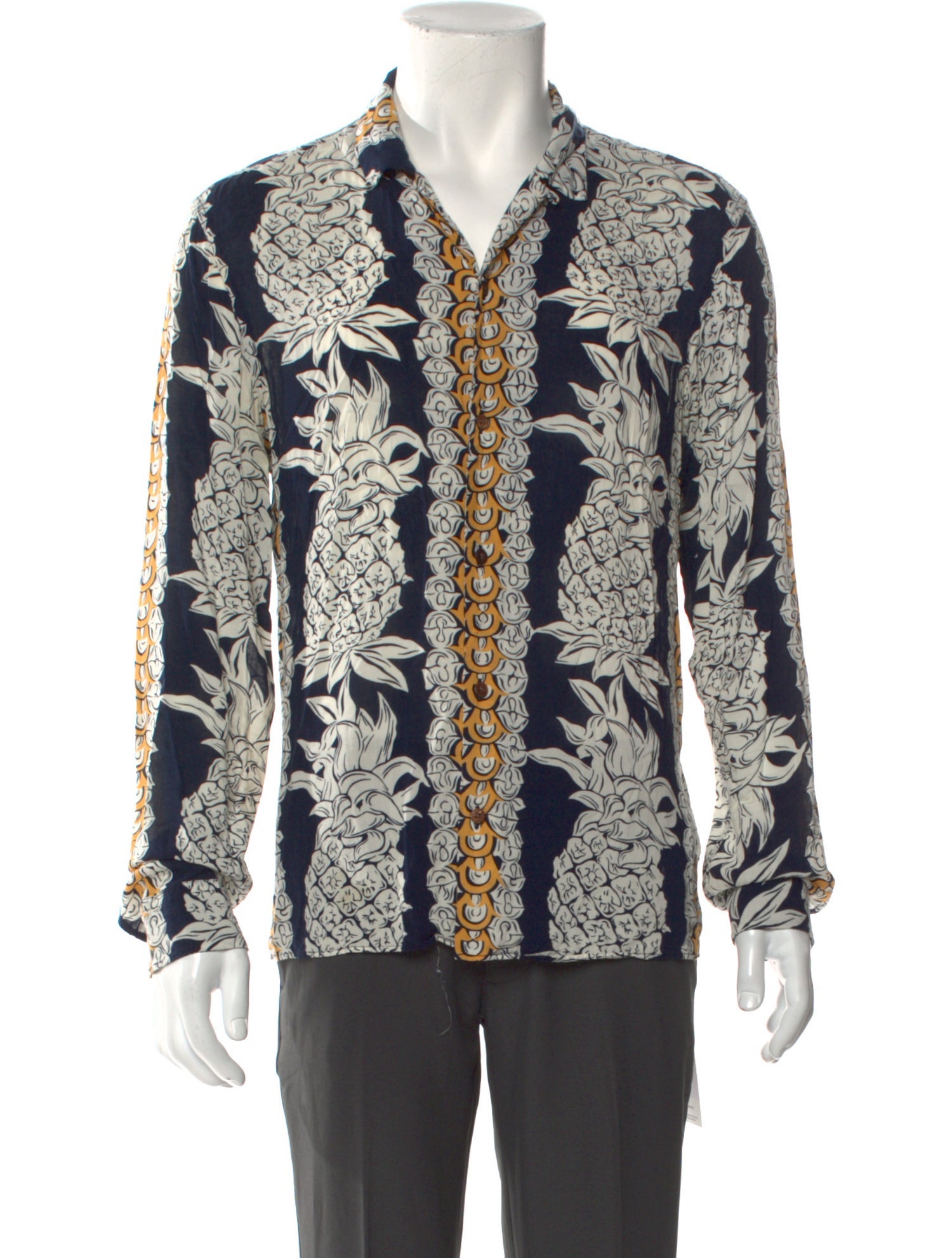 AllSaints Printed Long Sleeve Shirt