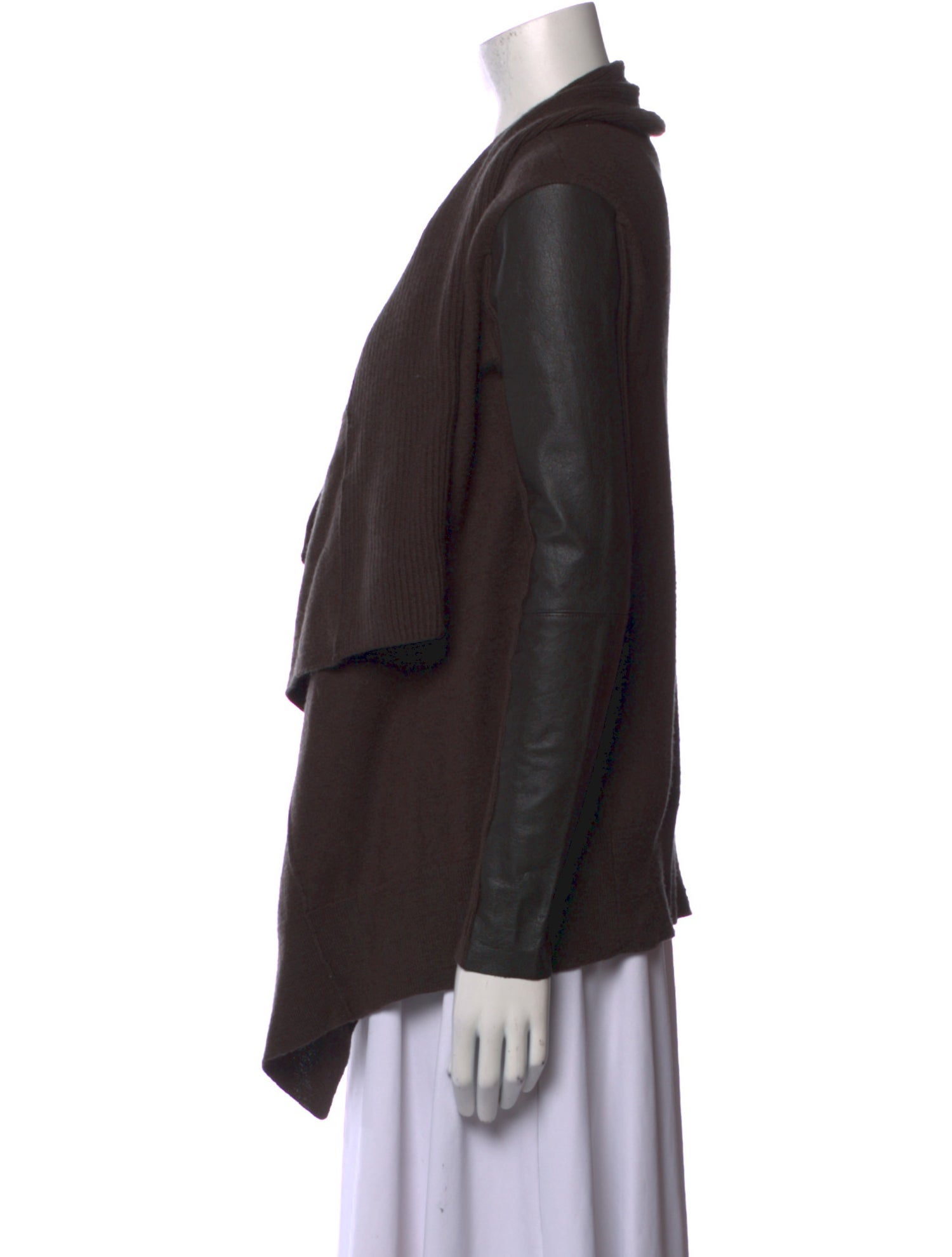 AllSaints Merino Wool Open Front Sweater