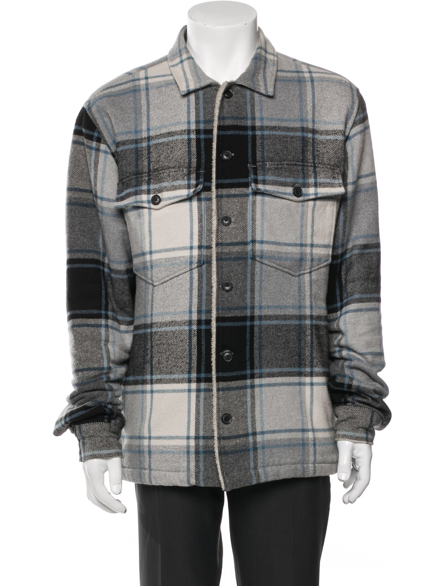 AllSaints Plaid Print Denim Jacket