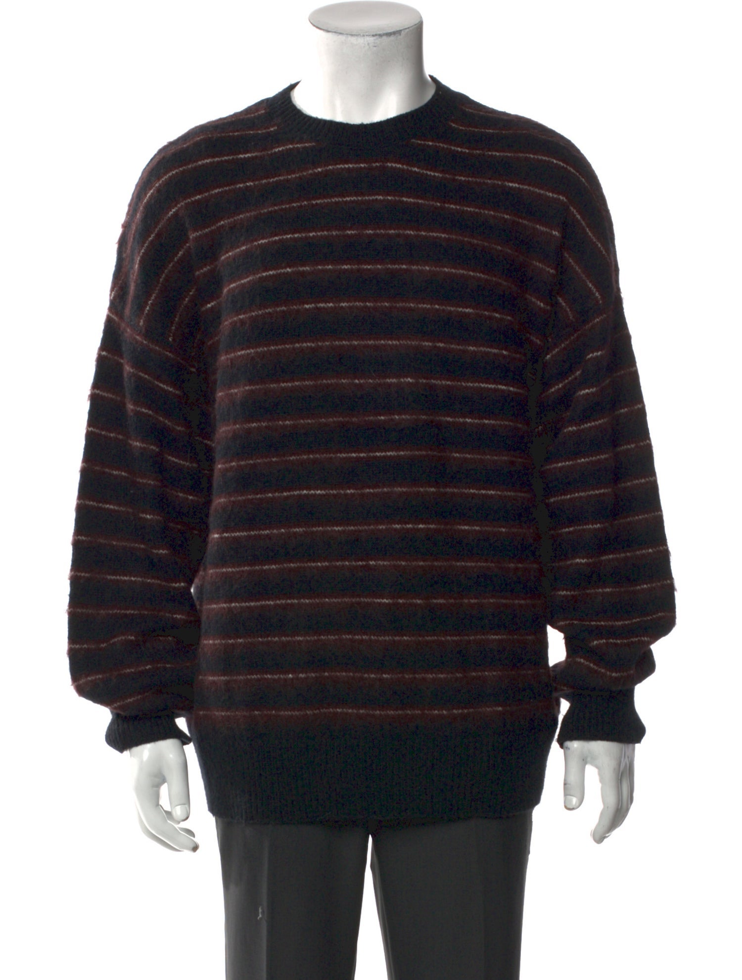 AllSaints Striped Crew Neck Pullover
