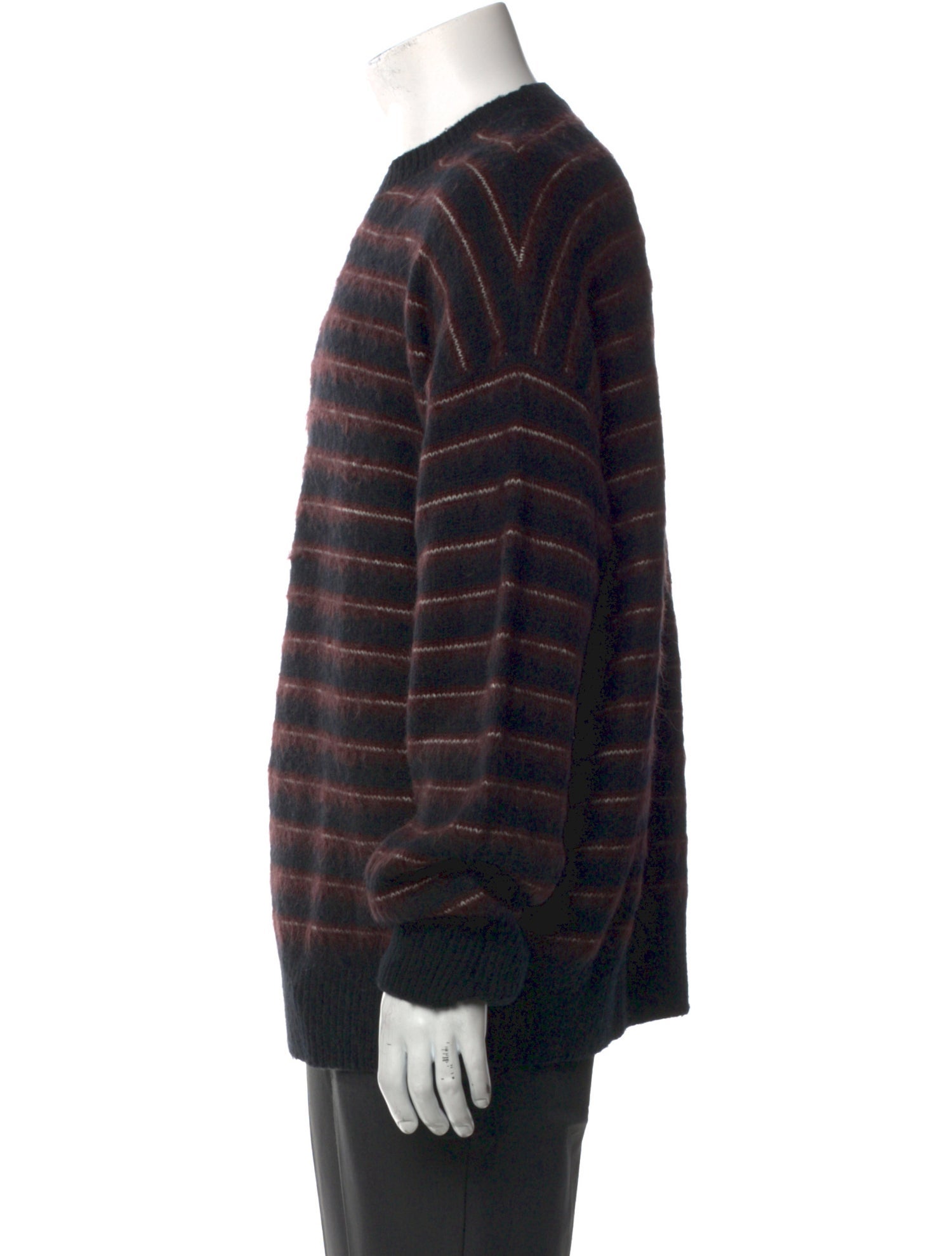 AllSaints Striped Crew Neck Pullover