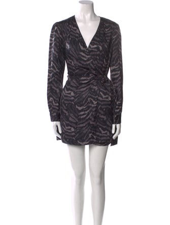 AllSaints Printed V-Neck Romper