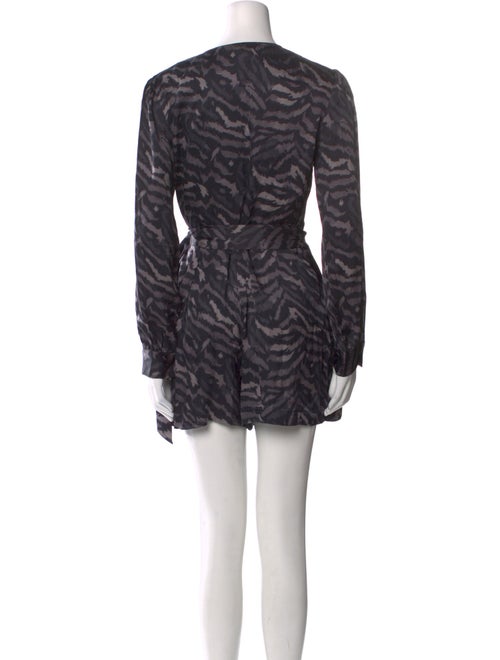 AllSaints Printed V-Neck Romper