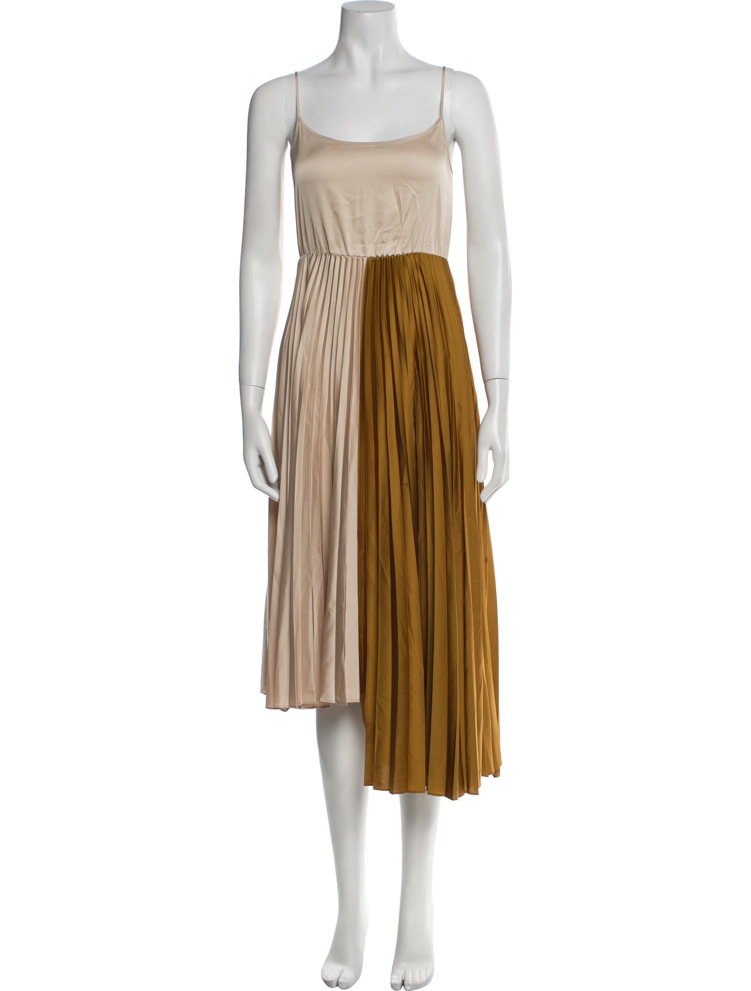 AllSaints Colorblock Pattern Midi Length Dress