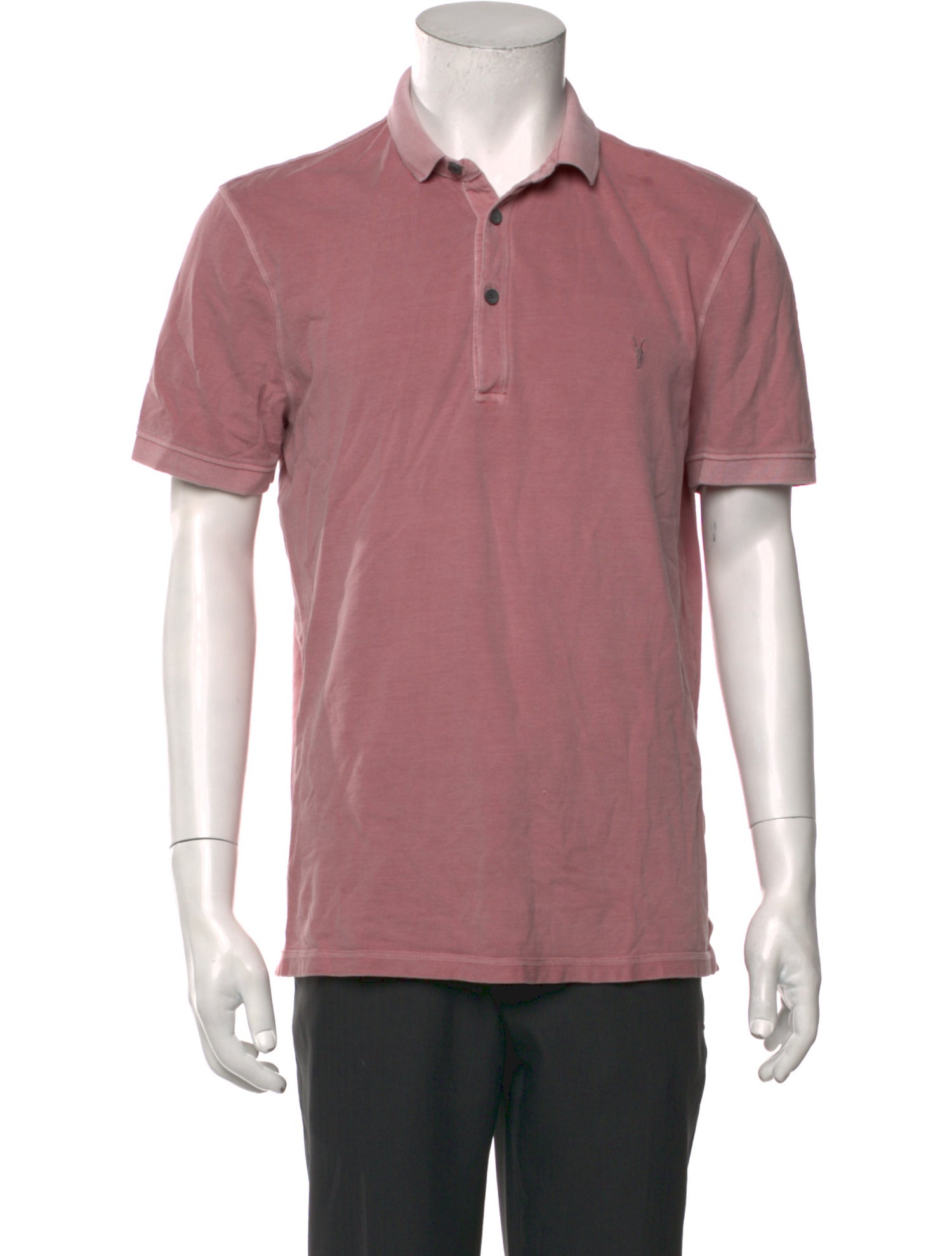 AllSaints Collar Short Sleeve Polo Shirt