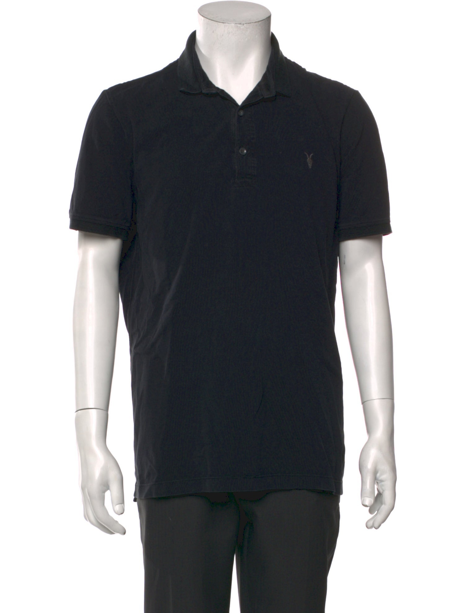 AllSaints Collar Short Sleeve Polo Shirt