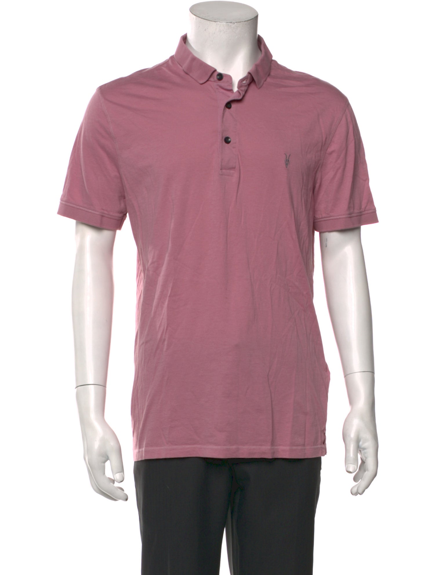 AllSaints Collar Short Sleeve Polo Shirt