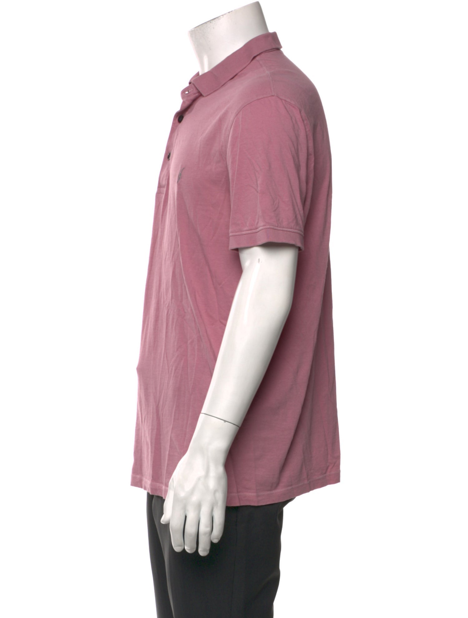 AllSaints Collar Short Sleeve Polo Shirt