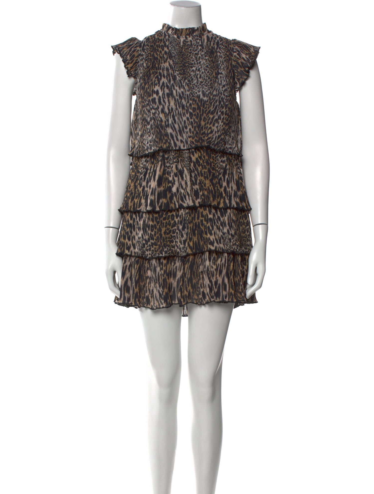 AllSaints Animal Print Mini Dress