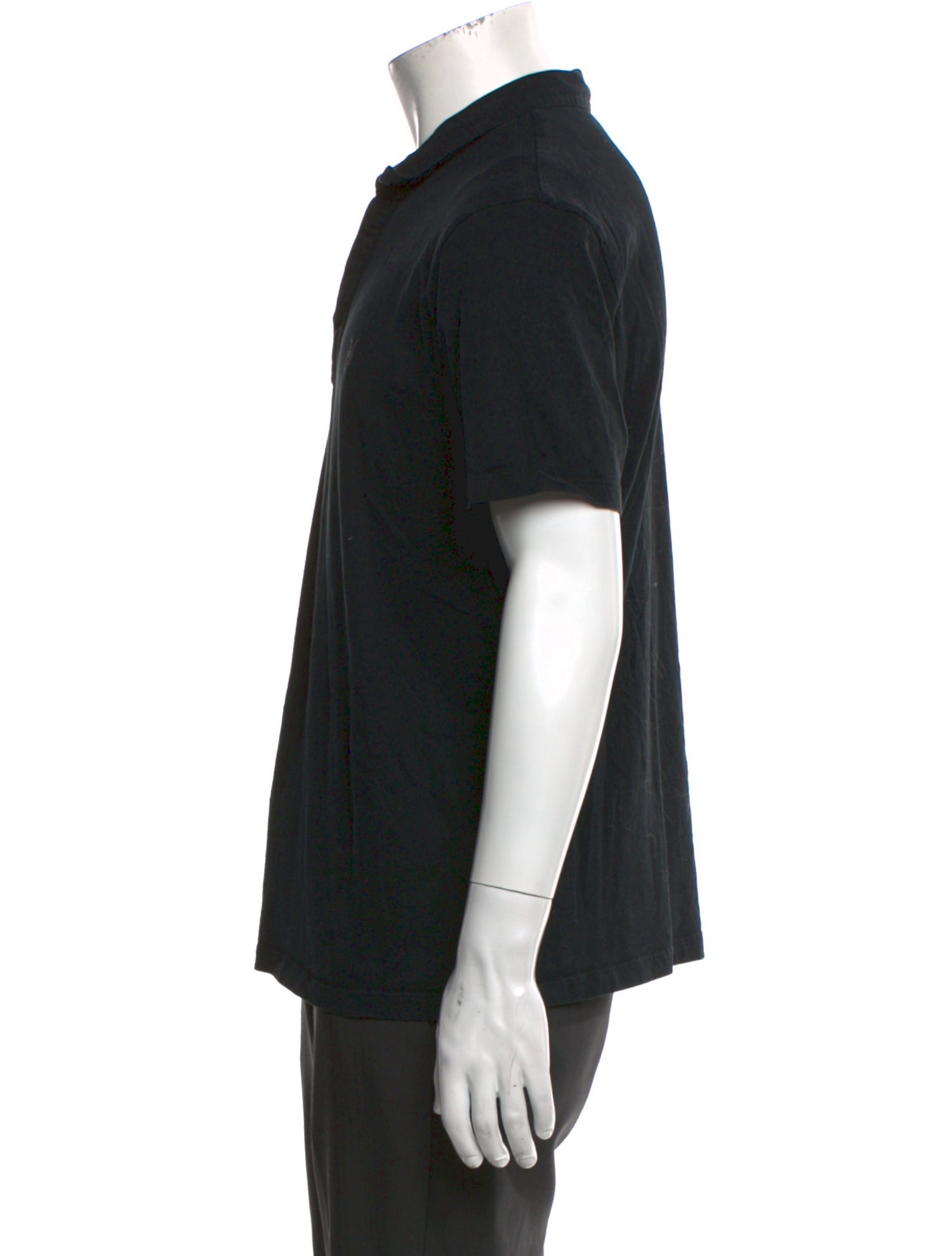 AllSaints Crew Neck Short Sleeve Polo Shirt