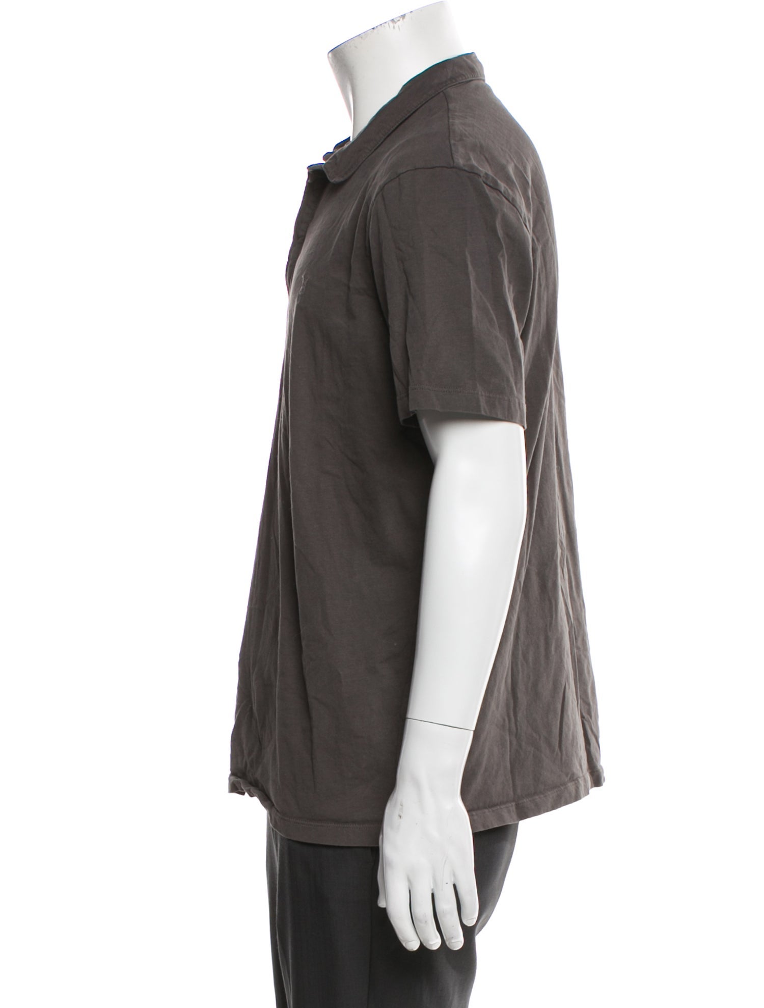 AllSaints Crew Neck Short Sleeve Polo Shirt