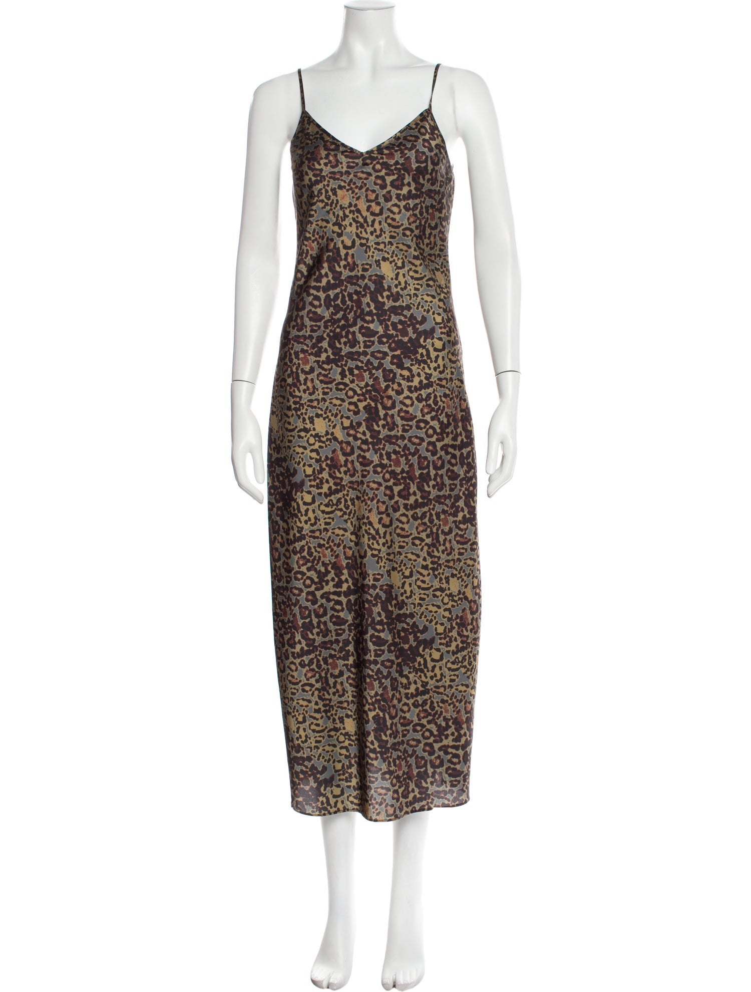 AllSaints Animal Print Long Dress