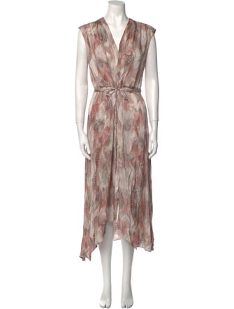 AllSaints Printed Long Dress