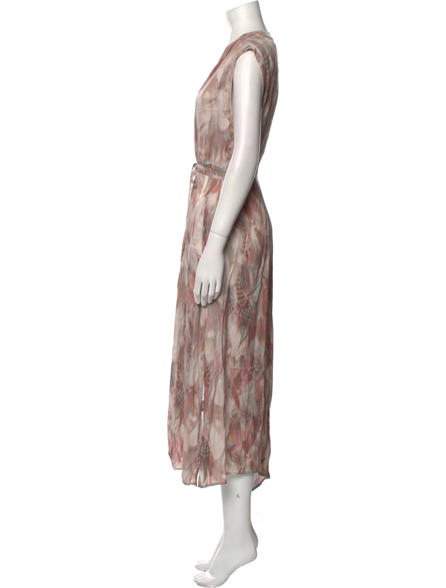 AllSaints Printed Long Dress