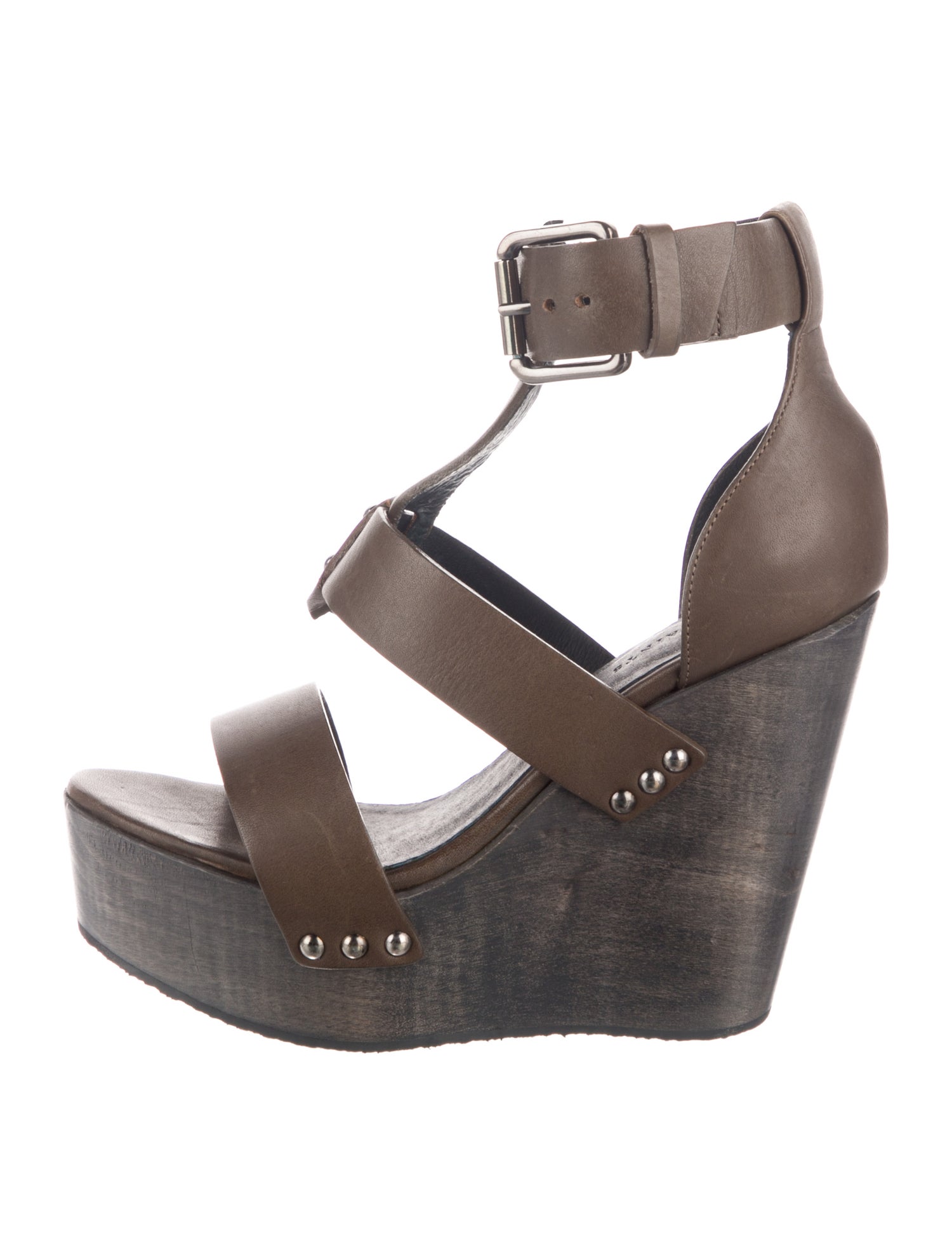 AllSaints Leather Studded Accents Gladiator Sandals