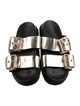 AllSaints Leather Colorblock Pattern Slides