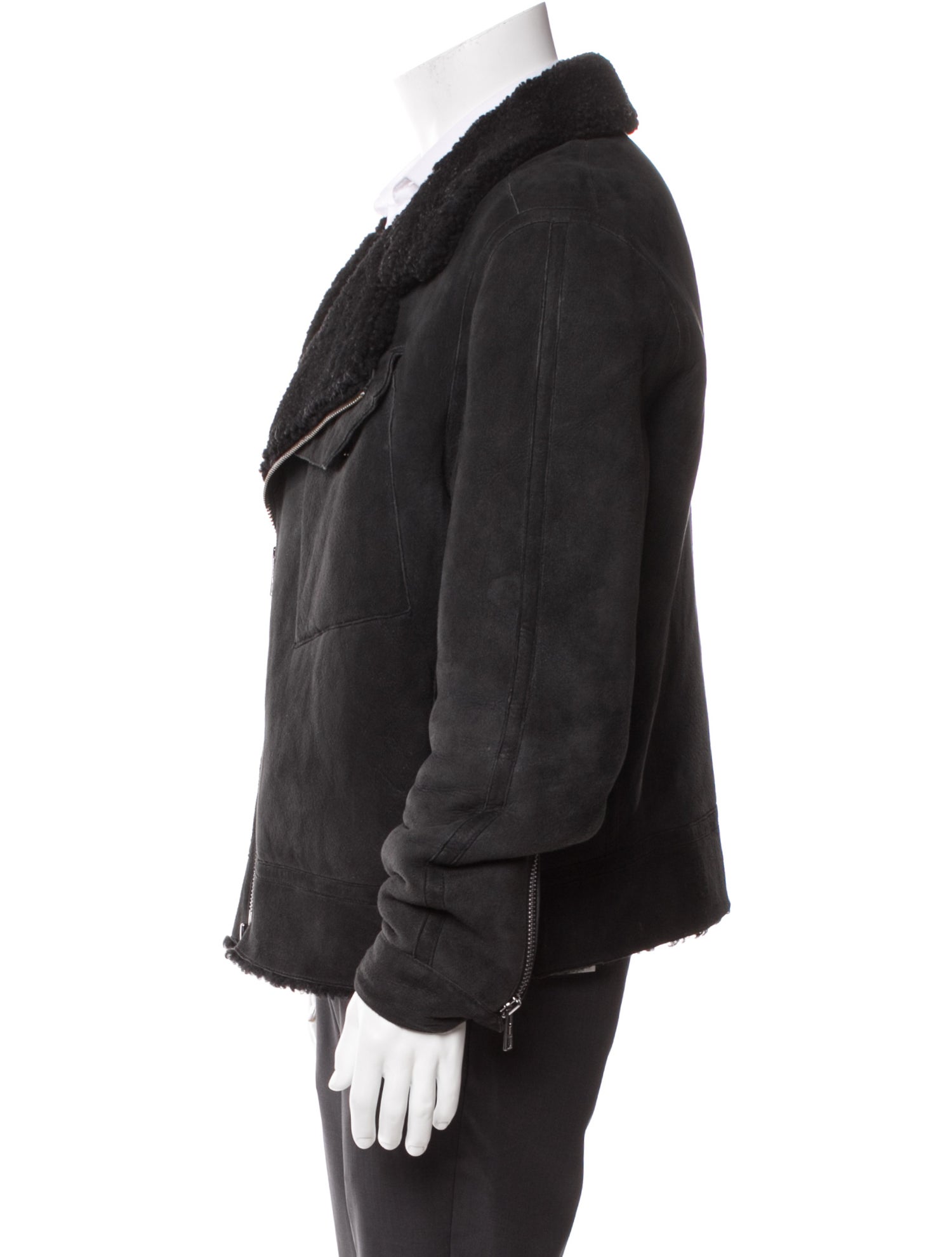 AllSaints Shearling Moto Jacket