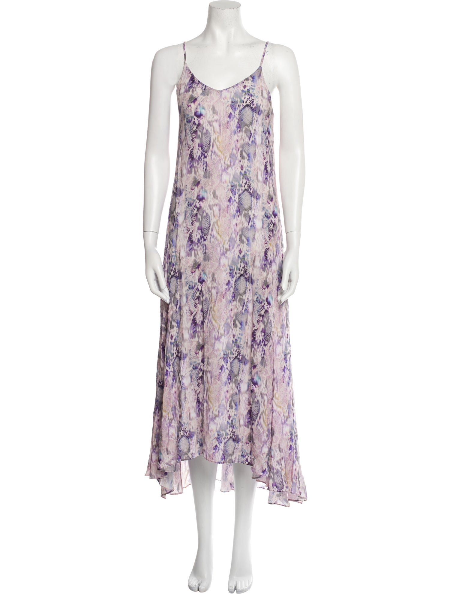 AllSaints Floral Print Midi Length Dress