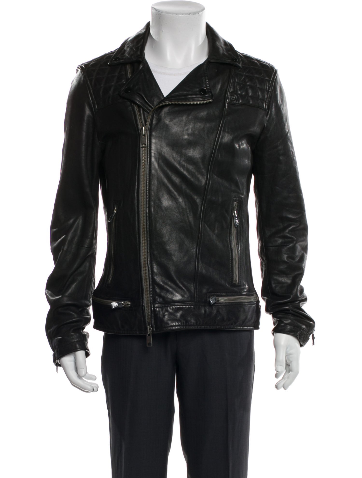 AllSaints Lamb Leather Moto Jacket