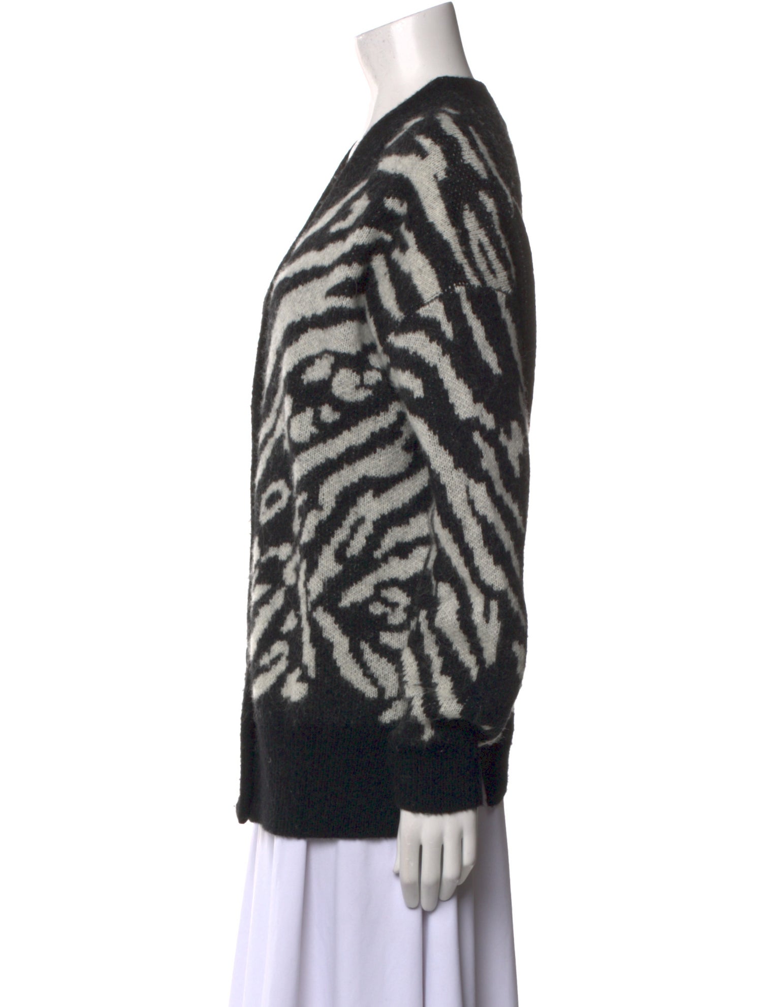 AllSaints Printed V-Neck Sweater