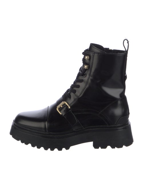 AllSaints Patent Leather Combat Boots