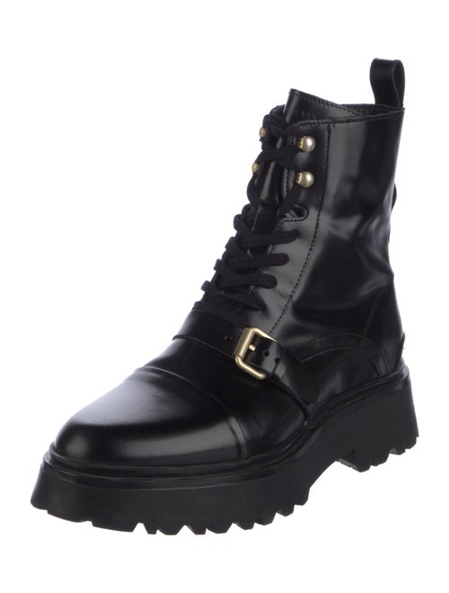 AllSaints Patent Leather Combat Boots